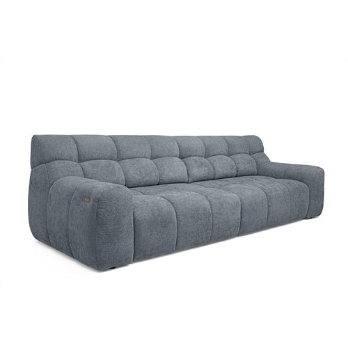 Canapé relax 4 places COCOON tissu gris vue de profil