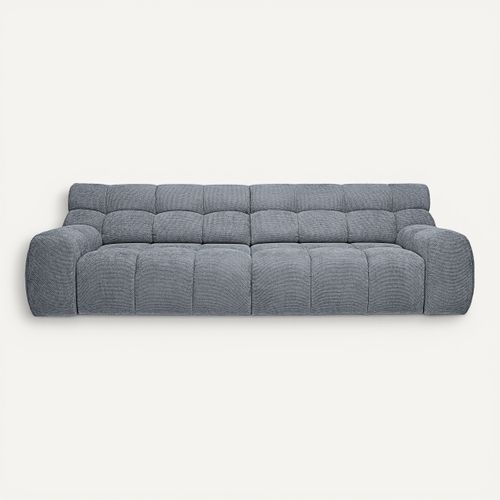 Canapé relax 4 places COCOON tissu gris