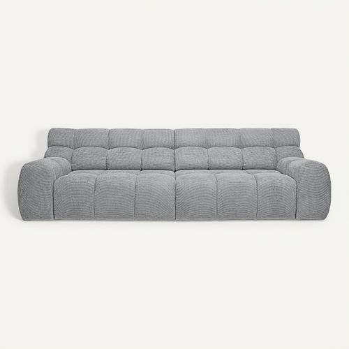 Canapé relax 4 places COCOON tissu gris clair vue de face
