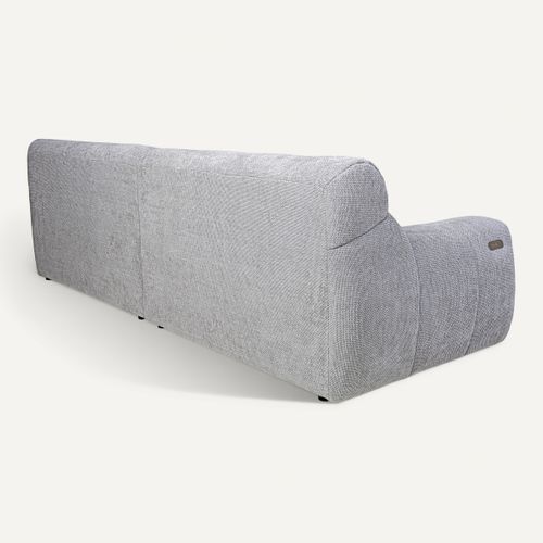 Canapé relax 4 places COCOON tissu gris clair vue de derrière