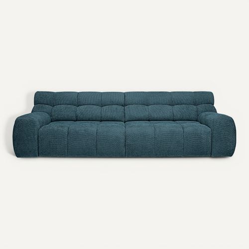 Canapé relax 4 places COCOON tissu bleu clair vue de face