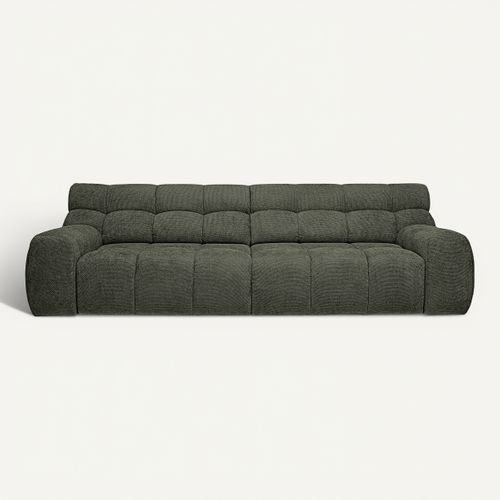 Canapé relax 4 places COCOON tissu vert