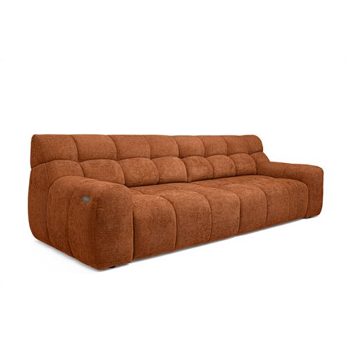 Canapé relax 4 places COCOON tissu terra cotta vue de profil