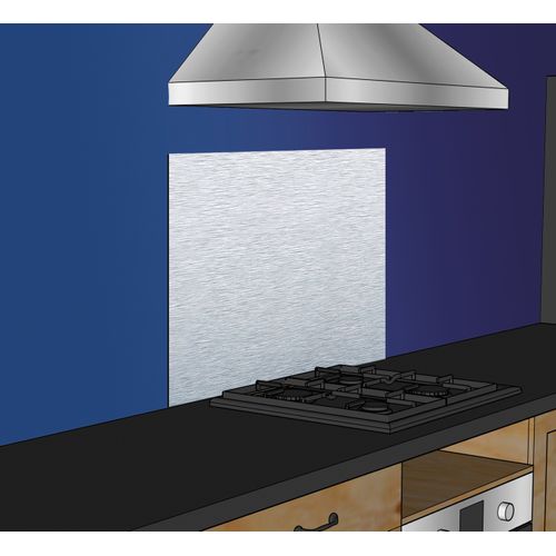 Crédence 60x70 cm - inox vue 3/4