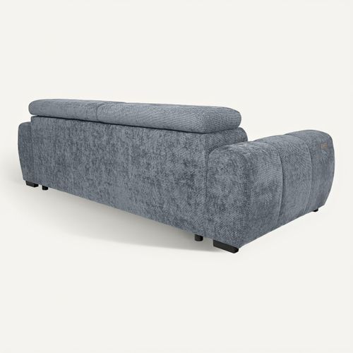 Canapé relax 3,5 places AUGUSTIN tissu gris vue de derrière