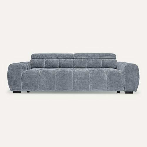 Canapé relax 3,5 places AUGUSTIN tissu gris