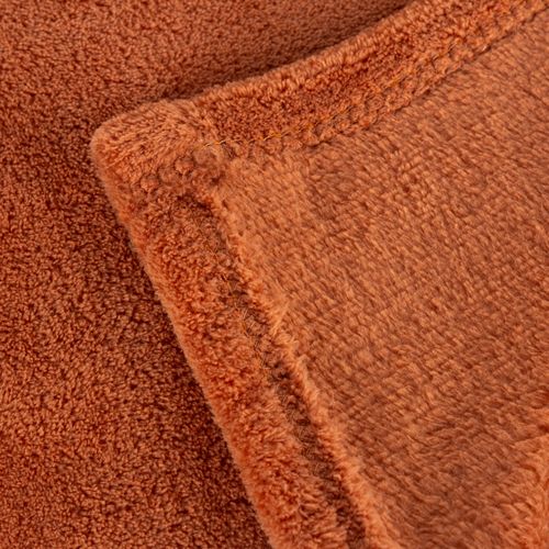 Plaid 125x150 cm DOUCEUR Terracotta vue détaillée