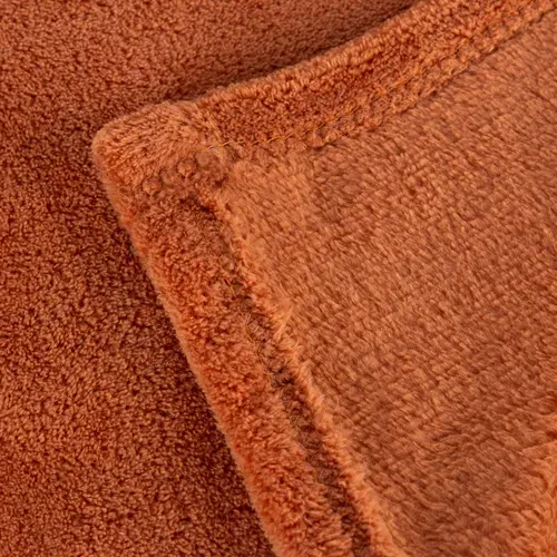 Plaid 180x230 cm DOUCEUR Terracotta vue détaillée