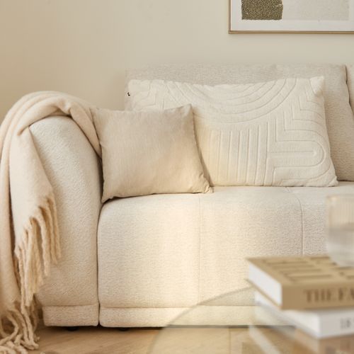 Housse de coussin 40x40 cm BOSTON Ecru