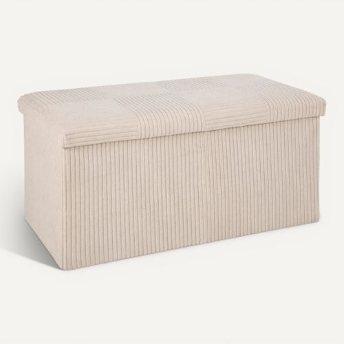 Banc pliable H. 38 cm PAT Ecru vue 3/4