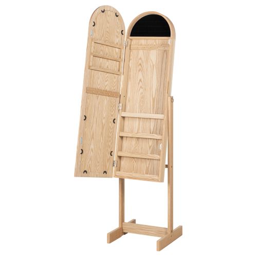 Armoire bijoux psyché H.157 cm JULIE Naturel