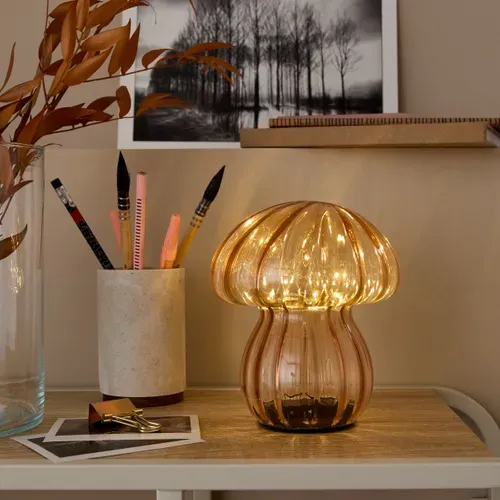 Champignon à poser Led H.13 cm AURELIA Jaune