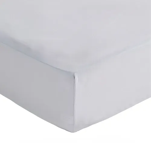 Drap housse gris 140x190 cm DREAMEA VICTOR vue de face