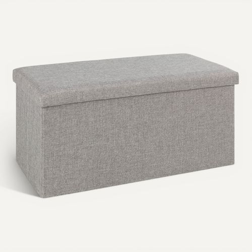 Banc pliable H. 38 cm PAULINE Gris vue 3/4