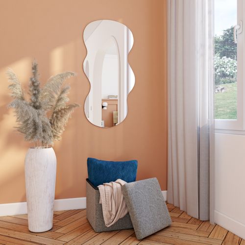Pouf pliable H. 38 cm PAULINE Gris