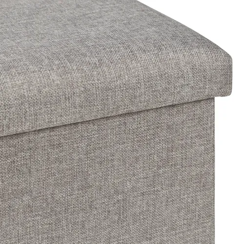 Pouf pliable H. 38 cm PAULINE Gris vue détaillée