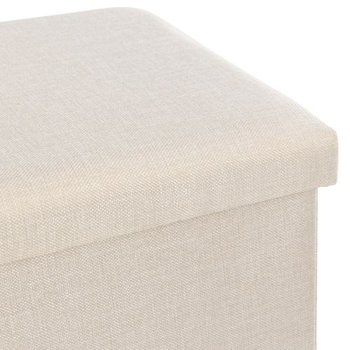 Banc pliable H. 38 cm PAULINE Ecru