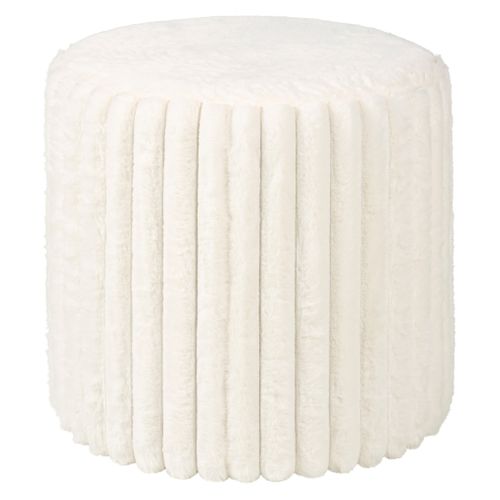 Pouf H. 40 cm COCO Blanc vue 3/4