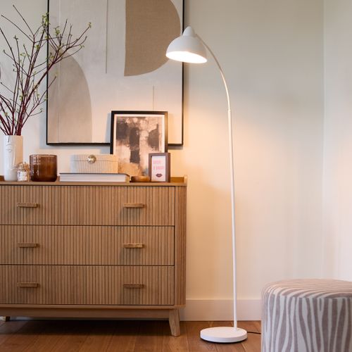 Lampadaire arc H. 154 cm MIRA Blanc