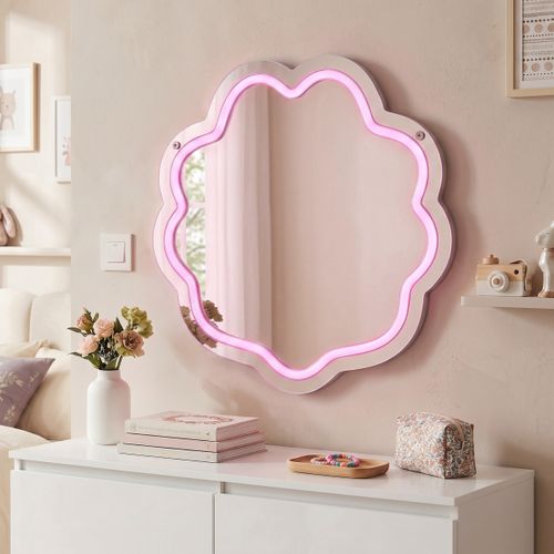 Miroir rond néon LED USB ROND Multicolore