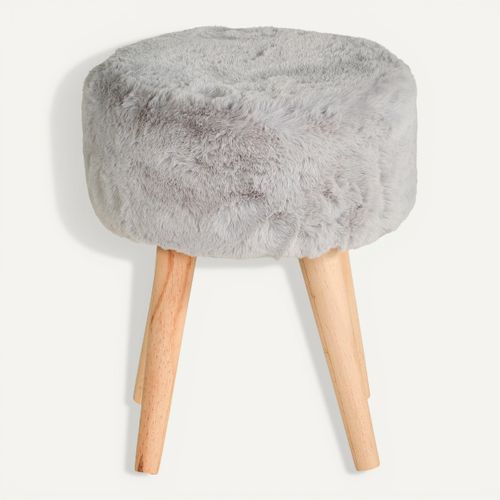 Pouf H. 40 cm JACOB Gris vue de face