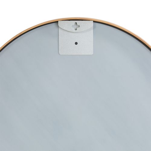 Miroir rond D. 48 cm CIRCLE Imitation bois vue de derrière