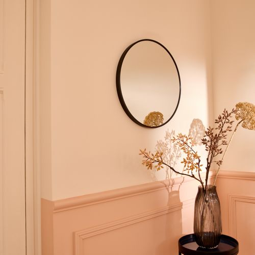 Miroir rond D. 48 cm CIRCLE Noir vue d'ambiance 1