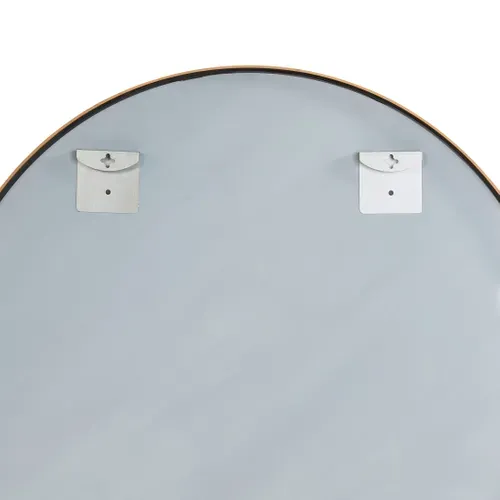 Miroir rond D. 75 cm CIRCLE Imitation bois vue de derrière