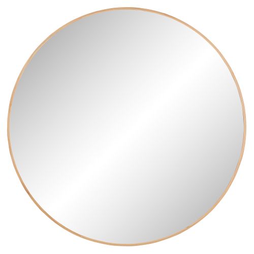 Miroir rond D. 110 cm CIRCLE Imitation bois vue de face