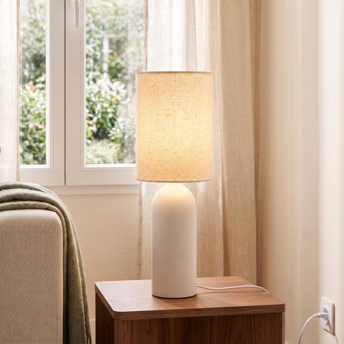 Lampe à poser H. 55 cm ISADORA Blanc