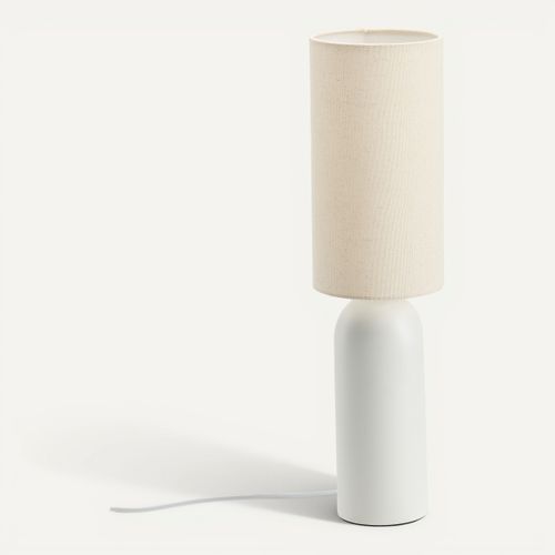 Lampe à poser H. 55 cm ISADORA Blanc vue 3/4