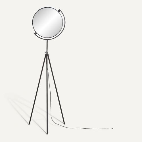 Lampadaire trépied H. 160 cm EDO Noir vue de face