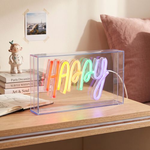 Happy néon LED USB HAPPY Multicolore