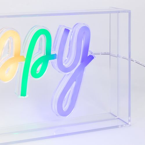 Happy néon LED USB HAPPY Multicolore vue détaillée