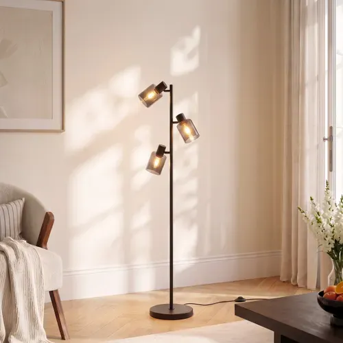 Lampadaire 3 têtes H. 150 cm ELIA Noir