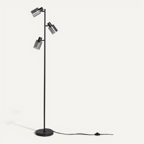 Lampadaire 3 têtes H. 150 cm ELIA Noir vue de face