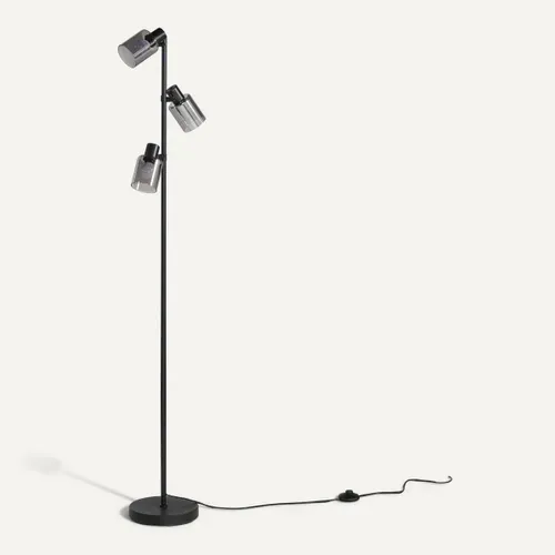Lampadaire 3 têtes H. 150 cm ELIA Noir vue 3/4
