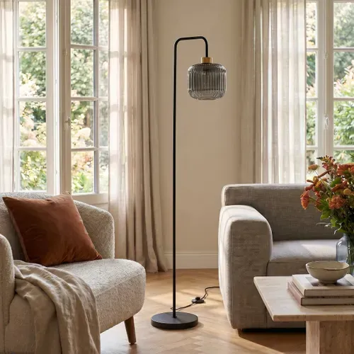 Lampadaire arc H. 160 cm GOLDY Noir vue d'ambiance 1