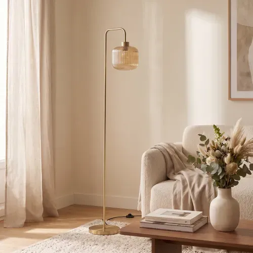 Lampadaire arc H. 160 cm GOLDY Doré vue d'ambiance 1
