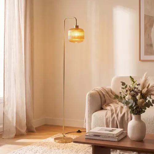 Lampadaire arc H. 160 cm GOLDY Doré