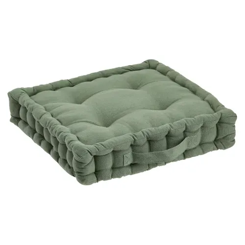 Coussin de sol 40x40 cm BAHIA Kaki vue 3/4