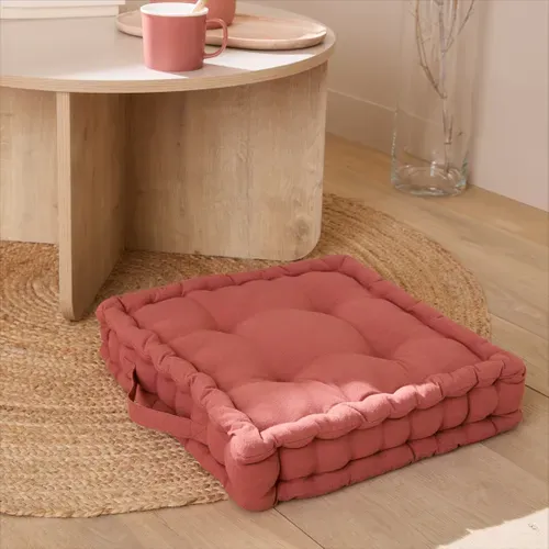 Coussin de sol 40x40 cm BAHIA Terracotta vue d'ambiance 1
