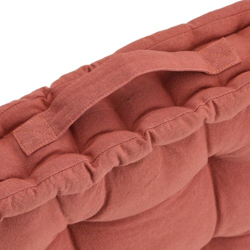 Coussin de sol 40x40 cm BAHIA Terracotta vue détaillée