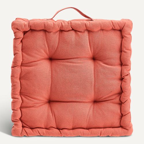 Coussin de sol 40x40 cm BAHIA Terracotta vue de face