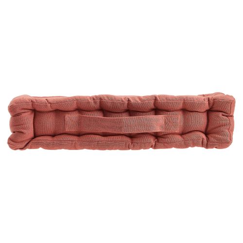 Coussin de sol 40x40 cm BAHIA Terracotta vue de profil
