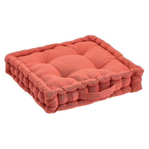 Coussin de sol 40x40 cm BAHIA Terracotta vue 3/4