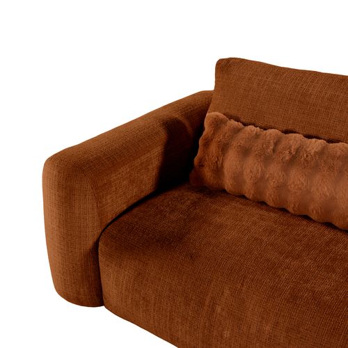 Fauteuil BELLO tissu terra cotta