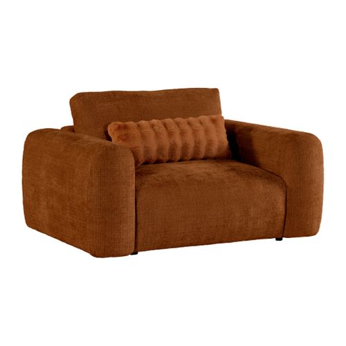 Fauteuil BELLO tissu terra cotta