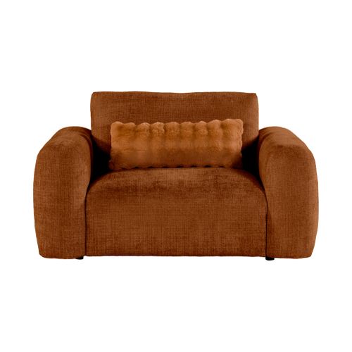 Fauteuil BELLO tissu terra cotta