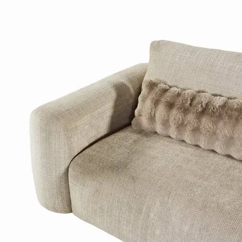 Fauteuil BELLO tissu beige vue détaillée